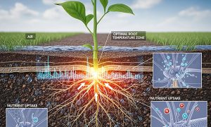 دمای مناسب اطراف ریشه در رشد و سلامت گیاه
