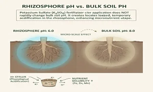 تاثیر کود سولفات پتاسیم بر pH خاک و جذب مواد غذایی